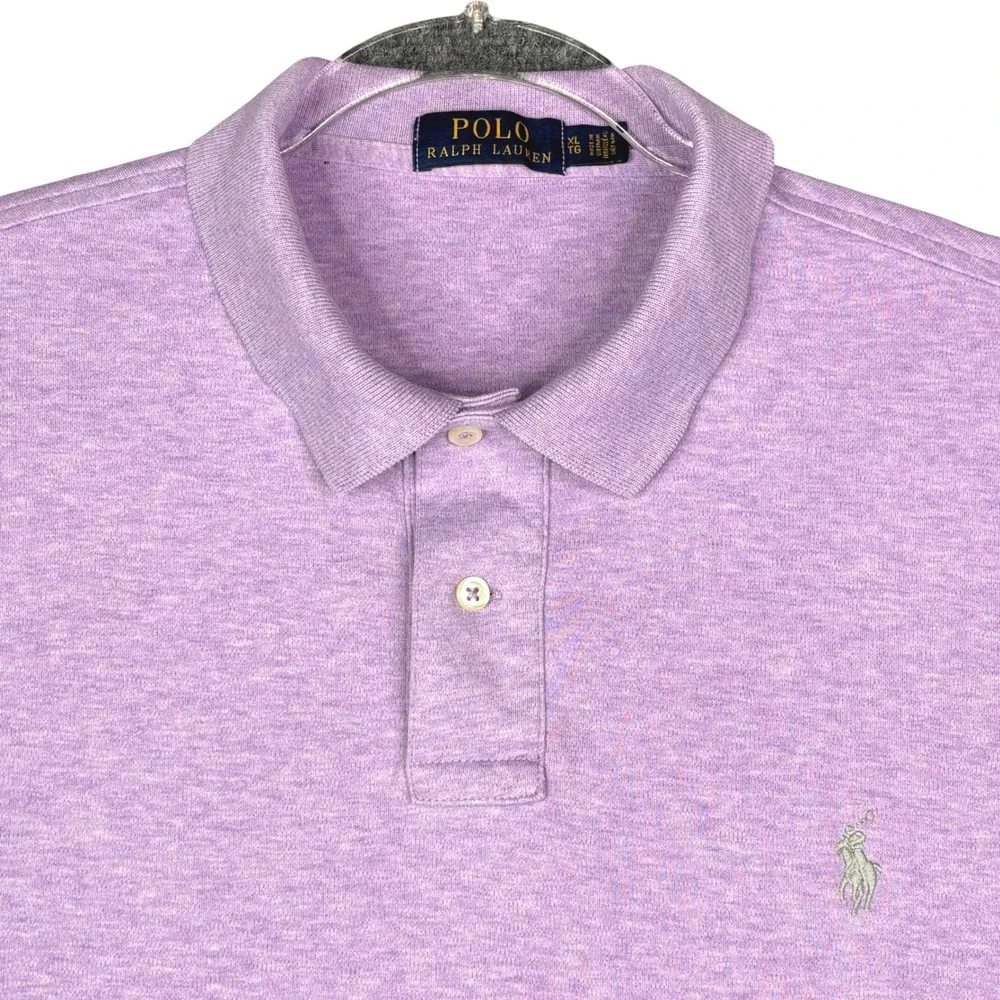 Polo Ralph Lauren Mens XL Purple Heather Short Sleeve Jersey Polo Shirt Lavender